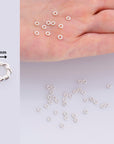925 Silver 40 Pcs Closed Rope Jump Rings, Sterling Silver Rope Design Jump Rings, Small Closed Rope Rings Seperator, Jewelry Findings, M70
