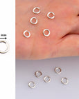925 Sterling Silver High Quality Open Jump Rings, Solid Sterling Silver thick Open Rings, Jewelry Supplies, Findings, M68A-E