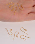 24K Gold Vermeil Very Economica Ear Wires, 24K Gold Plated Earring Hooks, 925 Silver Ball Ear Wires, Earrings Making Supply, S40V