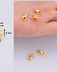 24K Gold Vermeil Lobster Clasp, 925 Solid Silver Trigger Clasp, Gold Plated Spring Clasp, Jewelry Supplies, Jewelry Making Findings, VM54A