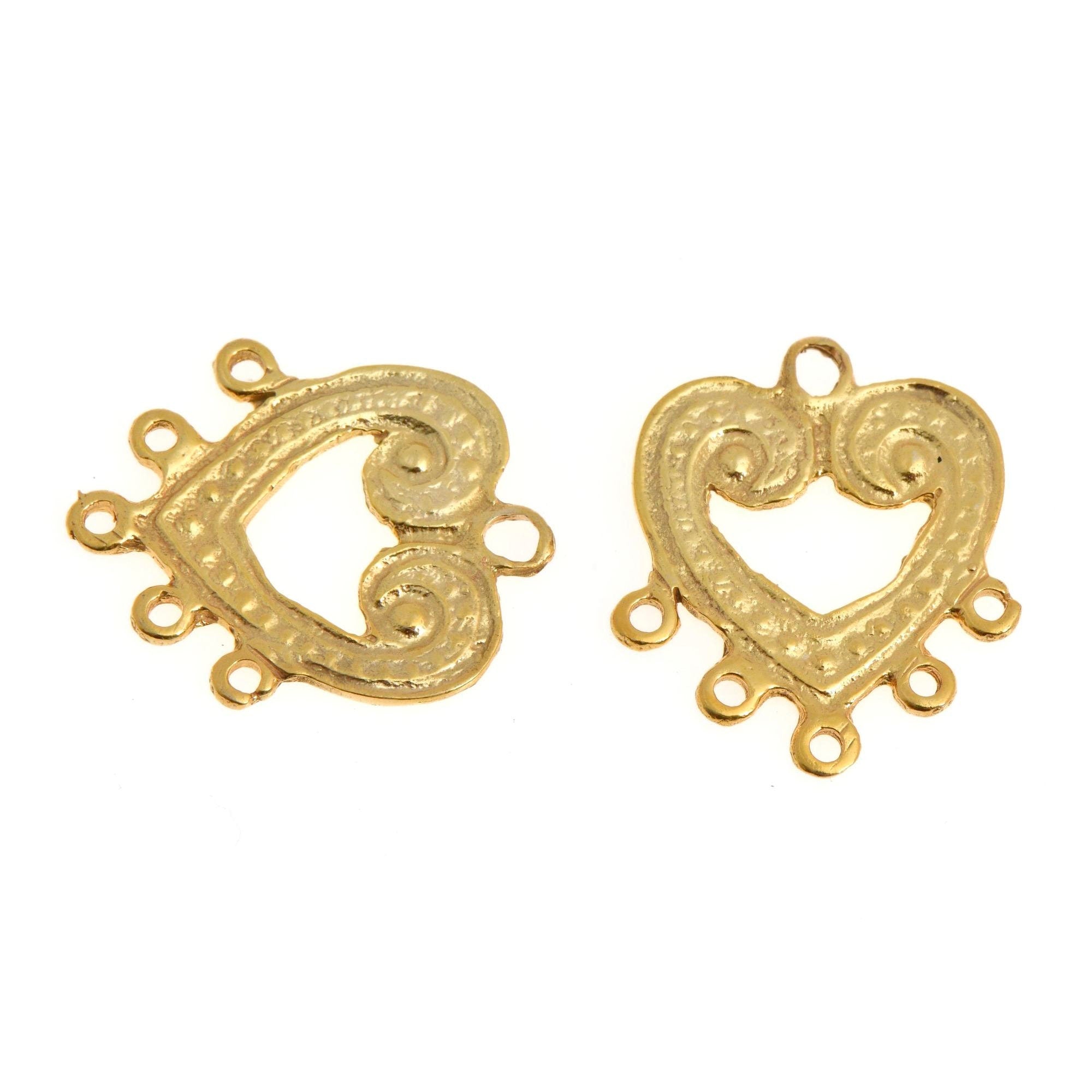 24K Gold Vermeil Chandelier Earring Component, Pendants, Gold Plated Sterling Silver Chandelier Connectors, Jewelry Findings, S55V