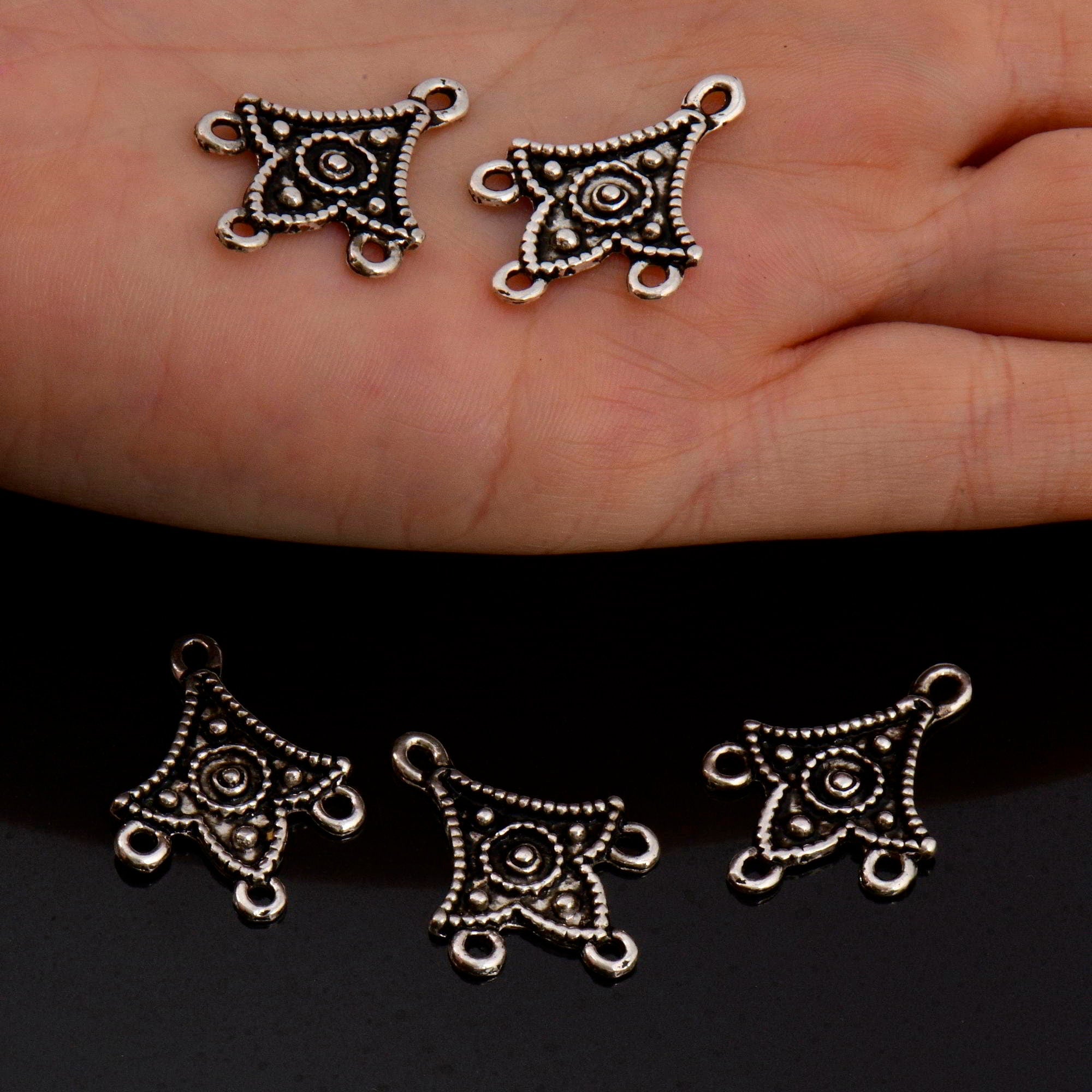 925 Sterling Silver &amp; 24K Gold Vermeil Chandelier Component for Earring, Pendants, Chandelier Connector, Jewelry Findings, SV7/S7