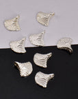 925 Sterling Silver Sea Shell Dangle Charm, Solid Silver Dangle Charm, Necklace Dangle Charm, Earrings Dangle Charm, Jewelry Finding, S23