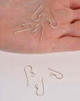 925 Sterling Silver Economical Ear Wires, Solid Silver Earring Hooks, Silver Ball Ear Wires, Earrings Making Supply, S40