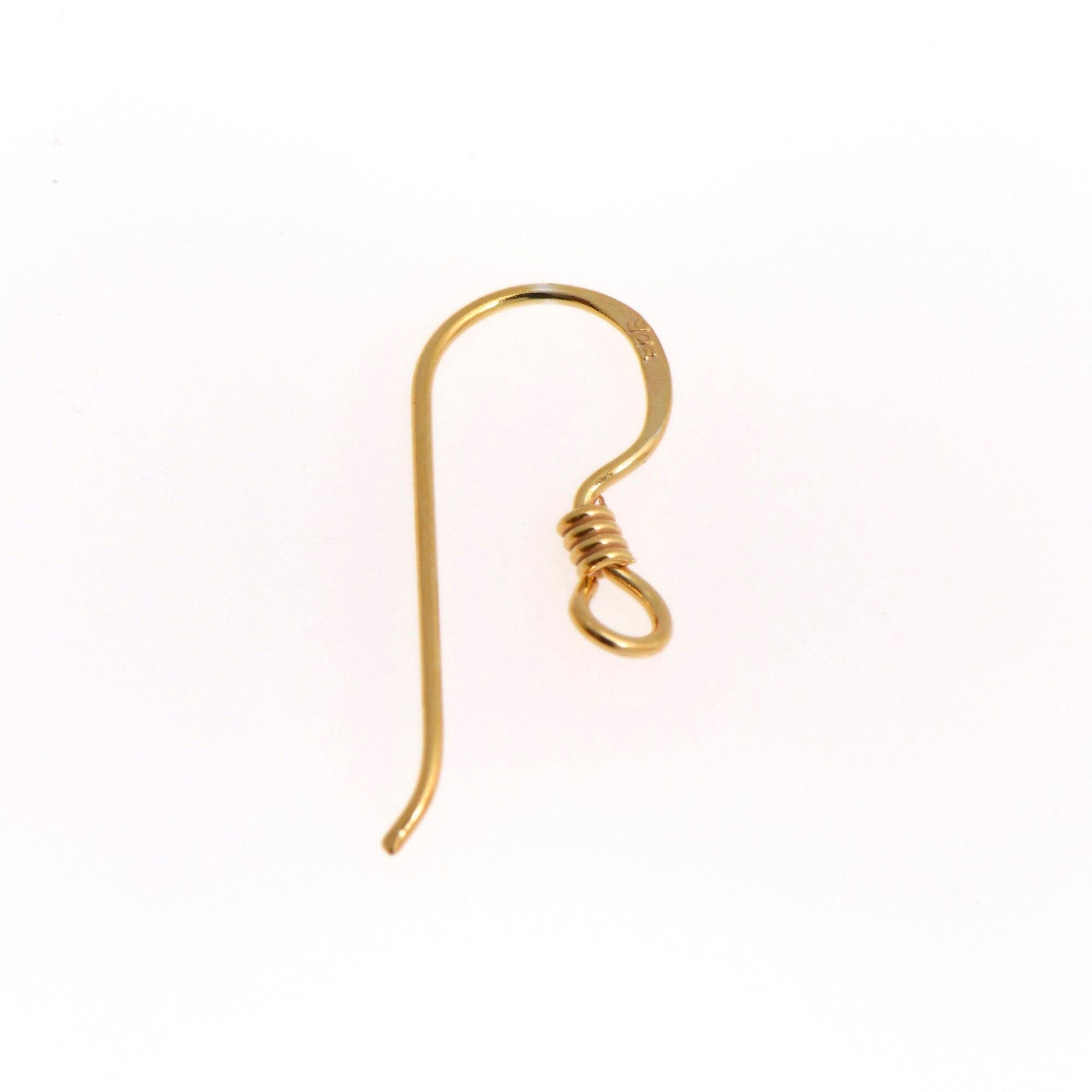 24K Gold Vermeil Very Economica Ear Wires, 24K Gold Plated Earring Hooks, 925 Silver Ball Ear Wires, Earrings Making Supply, S40V