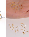 24K Gold Vermeil Very Economica Ear Wires, 24K Gold Plated Earring Hooks, 925 Silver Ball Ear Wires, Earrings Making Supply, S40V