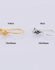 24K Gold Vermeil & 925 Sterling Silver Flower Ear Wires, Earring Hooks, Ear Wires, Earrings Making Supply, Jewelry Findings, M43 - VM43