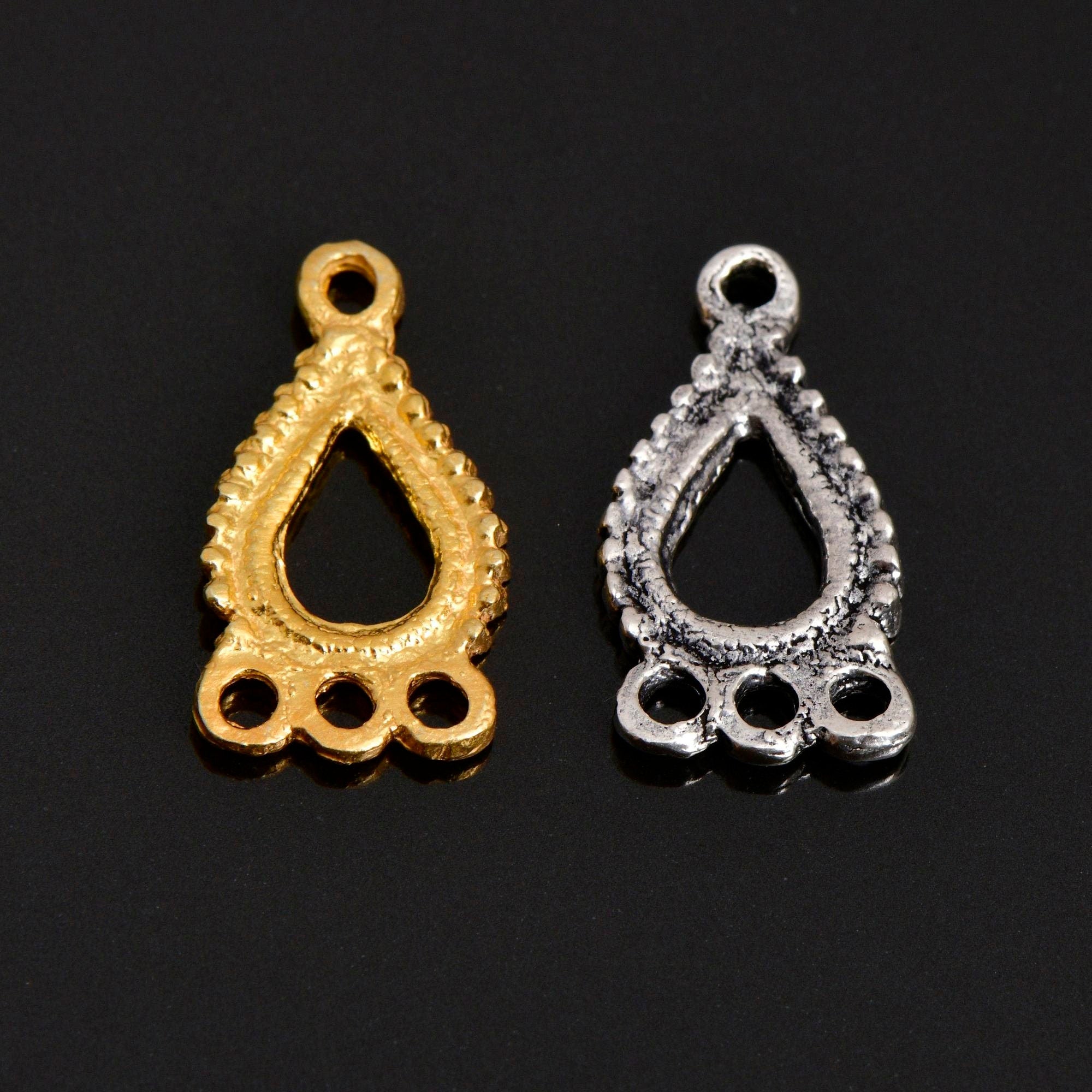 925 Sterling Silver & 24K Gold Vermeil Chandelier Component for Earring, Pendant, Chandelier Connector, Jewelry Finding, SV47/S47
