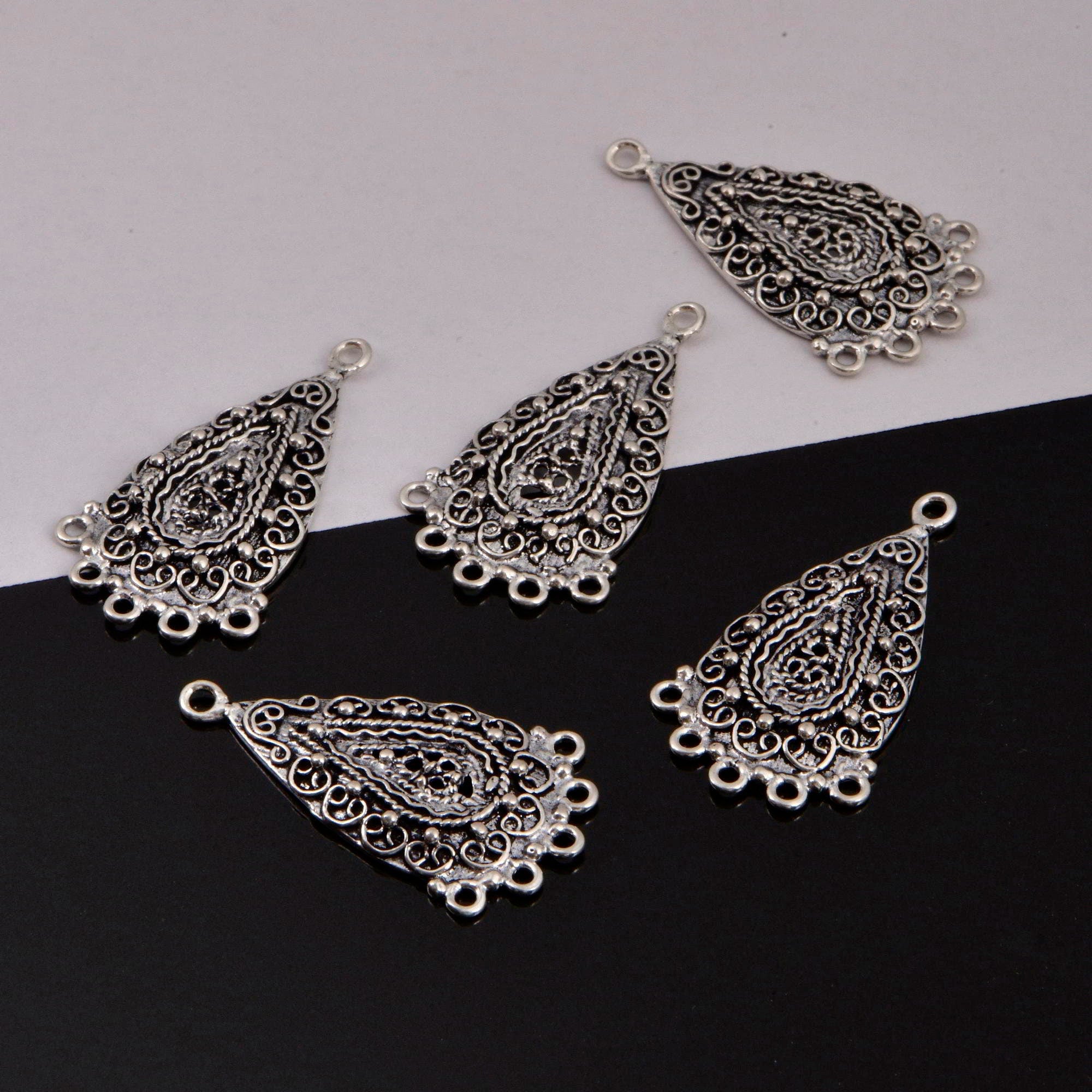 925 Sterling Silver & 24K Gold Vermeil Chandelier Component for Earring, Pendant, Chandelier Connector, Jewelry Finding, SV48/S48