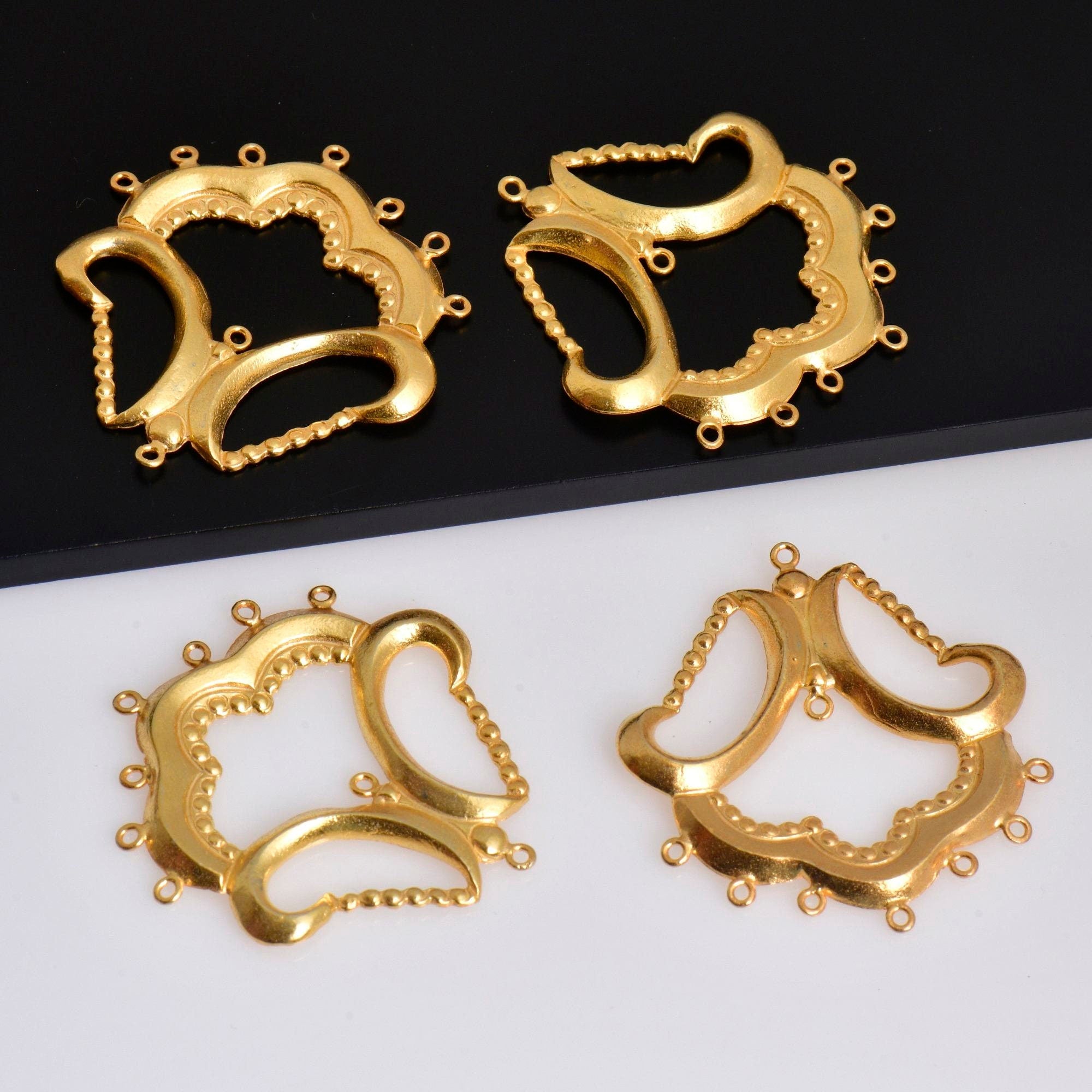 925 Sterling Silver &amp; 24K Gold Vermeil Chandelier Component for Earring, Pendant, Chandelier Connector, Jewelry Finding, SV50/S50