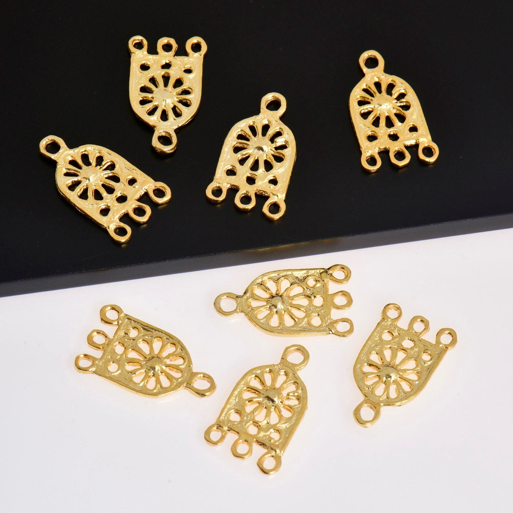 925 Sterling Silver & 24K Gold Vermeil Chandelier Component for Earring, Pendant, Chandelier Connector, Jewelry Finding, SV56/S56