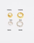 24K Gold Vermeil and 925 Silver Closed Separator Jump Rings, Closed hollow rings, Ring Jewelry Findings, M/VM69 A&B