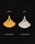 24K Gold Vermeil & 925 Stelling Silver Sea Shell Dangle Charm, Silver Dangle Charm, Earrings Dangle Charm, Jewelry Finding, S23V\S23