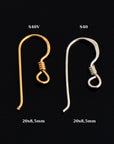 24K Gold Vermeil & 925 Sterling SilverEconomical Ear Wires, Earring Hooks, Ball Ear Wires, Earrings Making Supply, S40V/S40