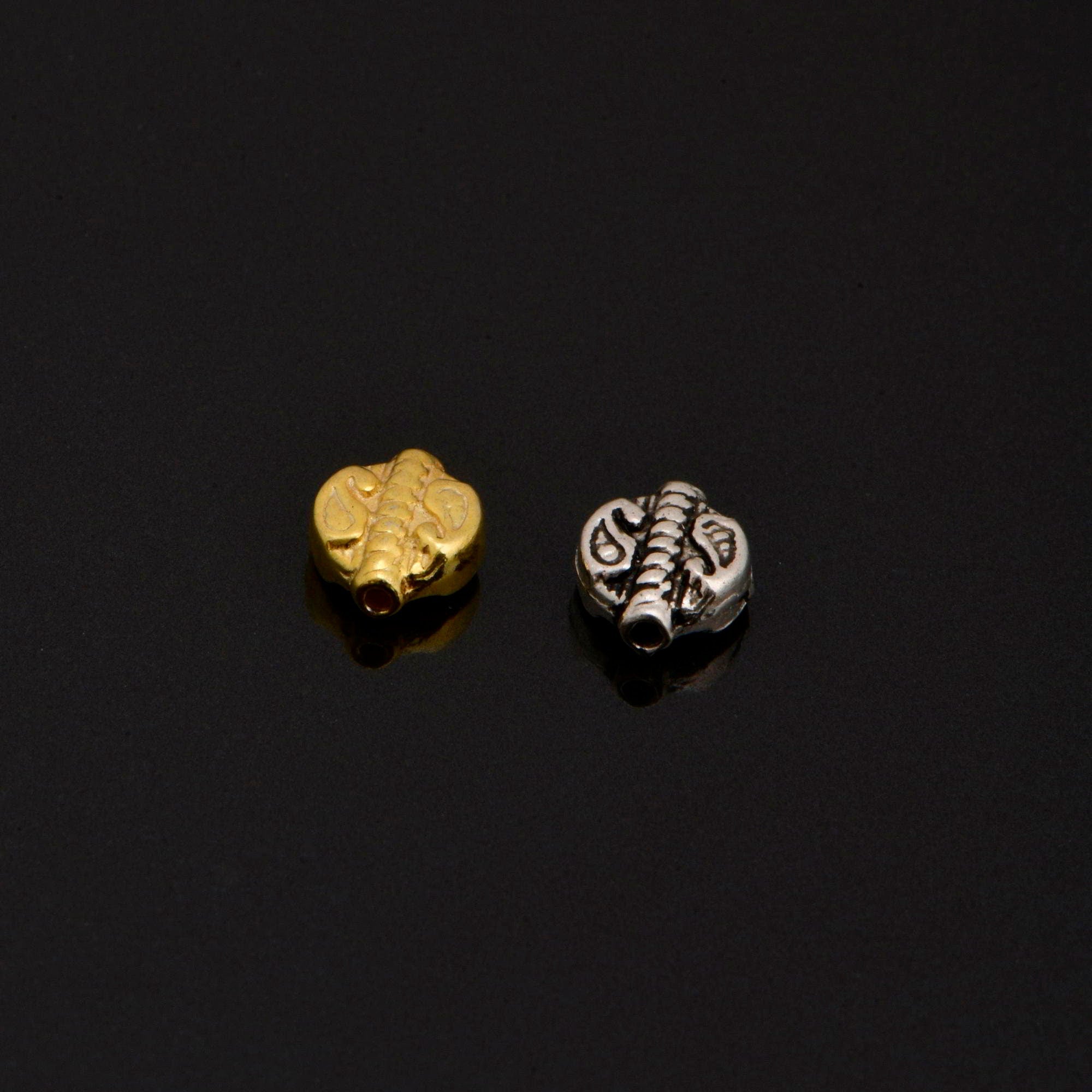 24K Gold Vermeil Turtle Spacer Beads, Handmade Silver Spacer Beads in 24K Gold, 925 Silver Spacer Beads, Jewelry Supplies, M/VM95
