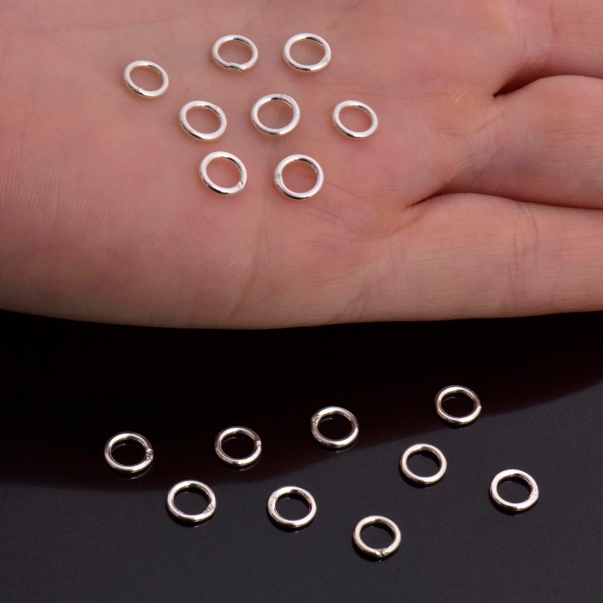Dia 6mm & Ga.4 925 Sterling Silver CLOSED Jump Rings, Tough, High Quality in Silver Hollow Rings , Jewelry Supplies, Finding, M103C