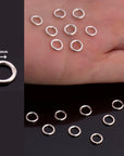 Dia 6mm & Ga.4 925 Sterling Silver CLOSED Jump Rings, Tough, High Quality in Silver Hollow Rings , Jewelry Supplies, Finding, M103C