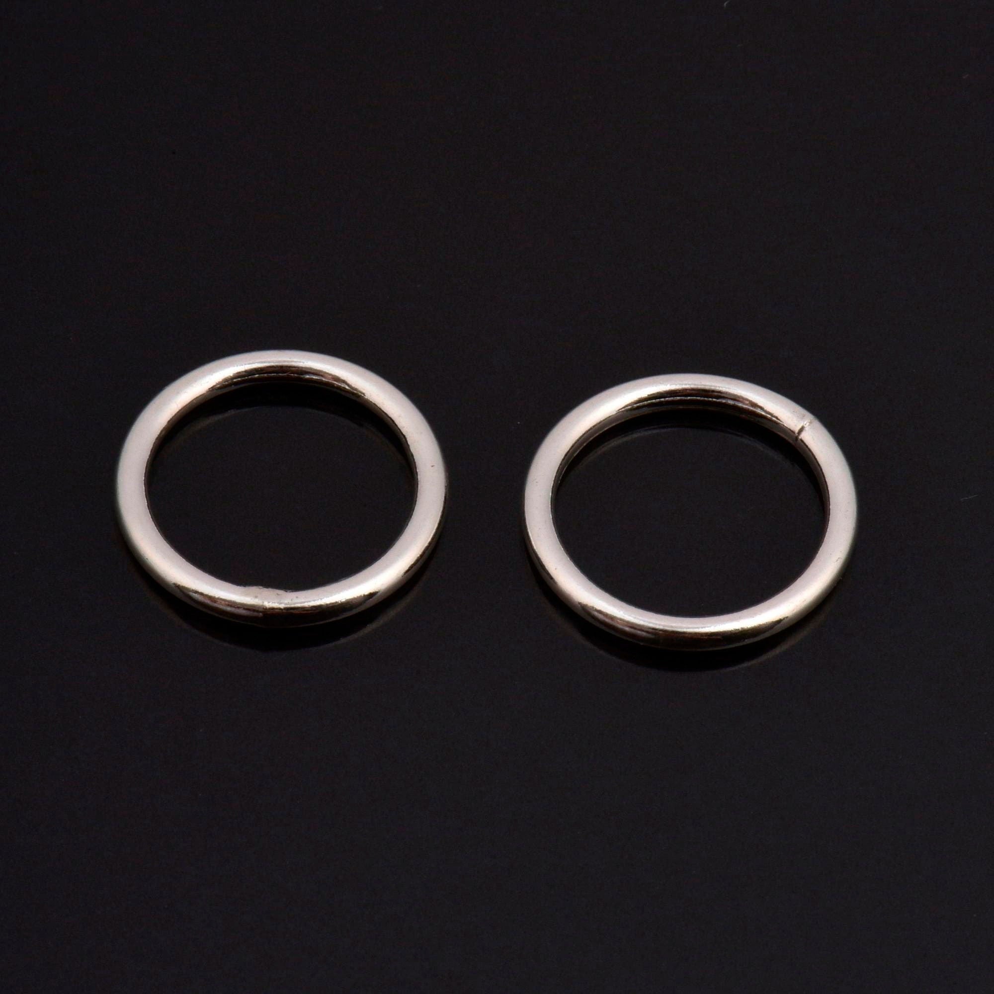 925 Sterling Silver High Quality 19 mm CLOSED and HOLLOW Jump Rings, Jewelry Supplies, Findings, M104D