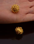 24K Gold Vermeil Filigree Beads, Handmade Silver Beads in 24K Gold, 925 Solid Silver Beads, Spacer Beads, Jewelry Supply, VM109D
