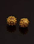 24K Gold Vermeil Filigree Beads, Handmade Silver Beads in 24K Gold, 925 Solid Silver Beads, Spacer Beads, Jewelry Supply, VM109D
