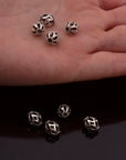 925 Sterling Silver Filigree Beads, Handmade Silver Beads, Solid Silver Beads, Spacer Beads, Jewelry Supply, M113