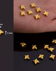 24K Gold Vermeil Flat Tube Spacer Beads, Handmade Silver Spacer Beads in 24K Gold, 925 Silver Spacer Beads, Jewelry Supplies, VM102