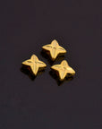 24K Gold Vermeil Flat Tube Spacer Beads, Handmade Silver Spacer Beads in 24K Gold, 925 Silver Spacer Beads, Jewelry Supplies, VM102