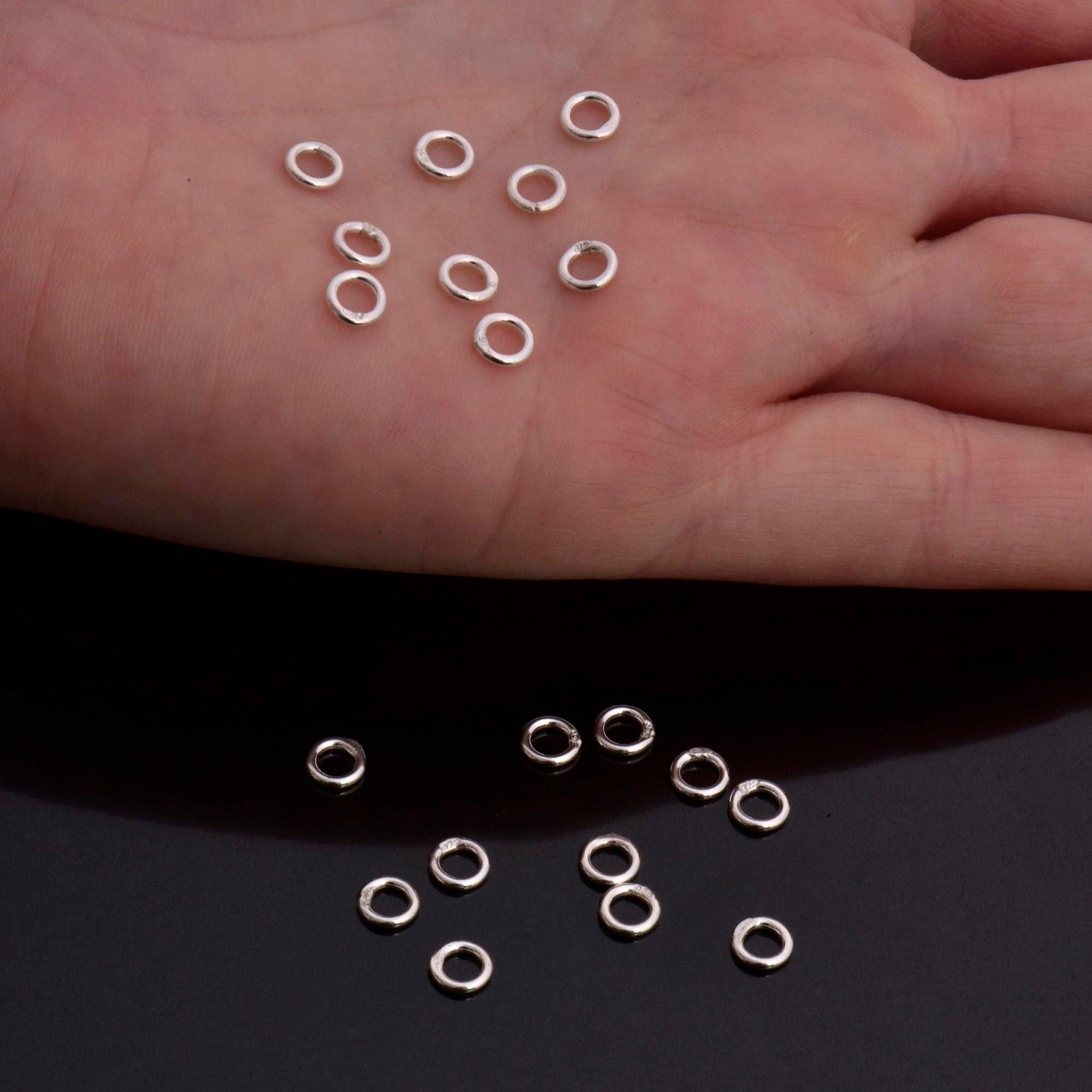 Dia 5mm & Ga.3 925 Sterling Silver CLOSED Jump Rings, tough, High Quality in hollow jump rings, Jewelry Supplies, Findings, M103B