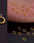 Dia 6mm & Ga.4 24K Gold CLOSED Jump Rings, tough, High Quality in Gold Vermeil, 925 Sterling Silver Jump Rings, Jewelry Findings, VM103C