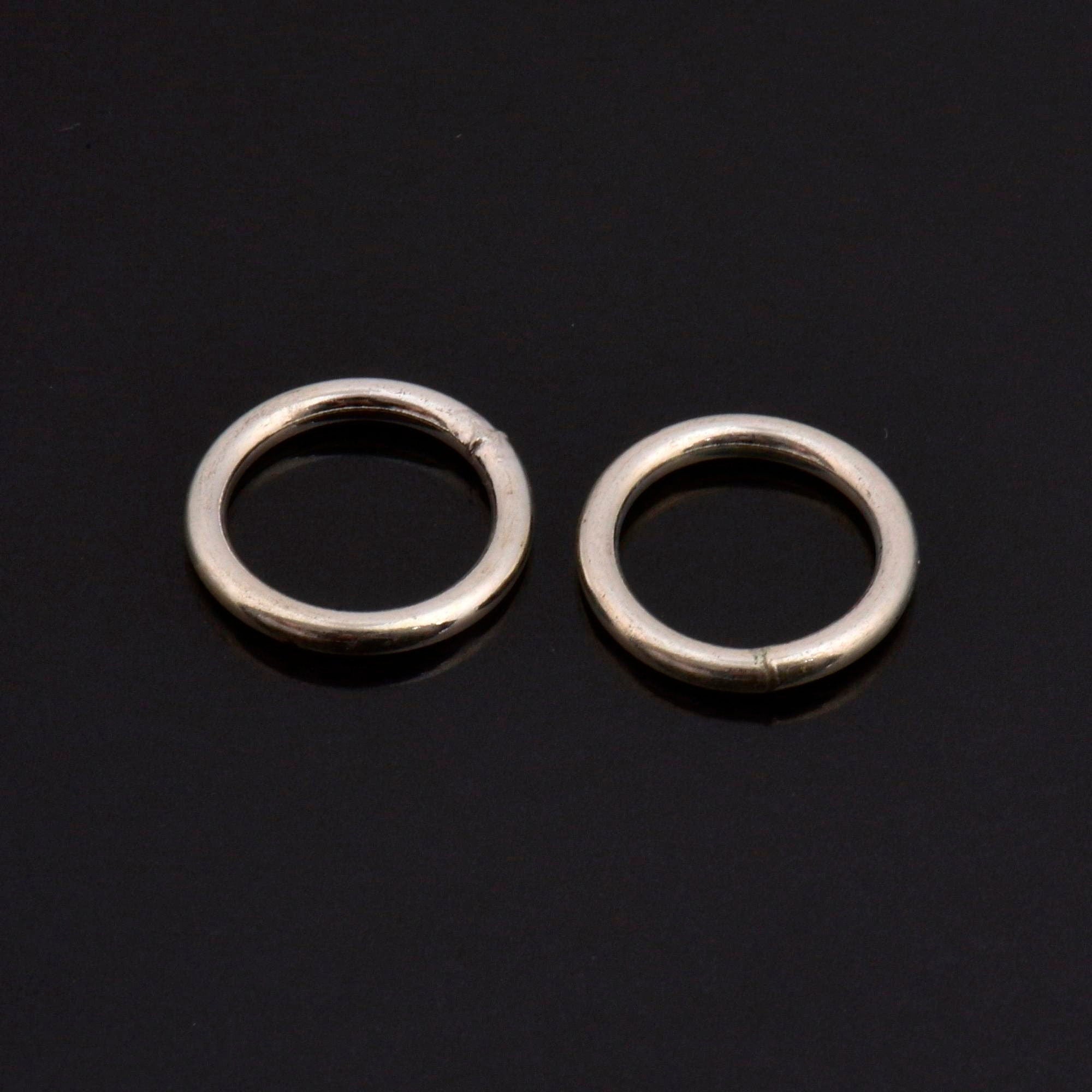 925 Sterling Silver High Quality 15 mm CLOSED and HOLLOW Jump Rings, Jewelry Supplies, Findings, M104C