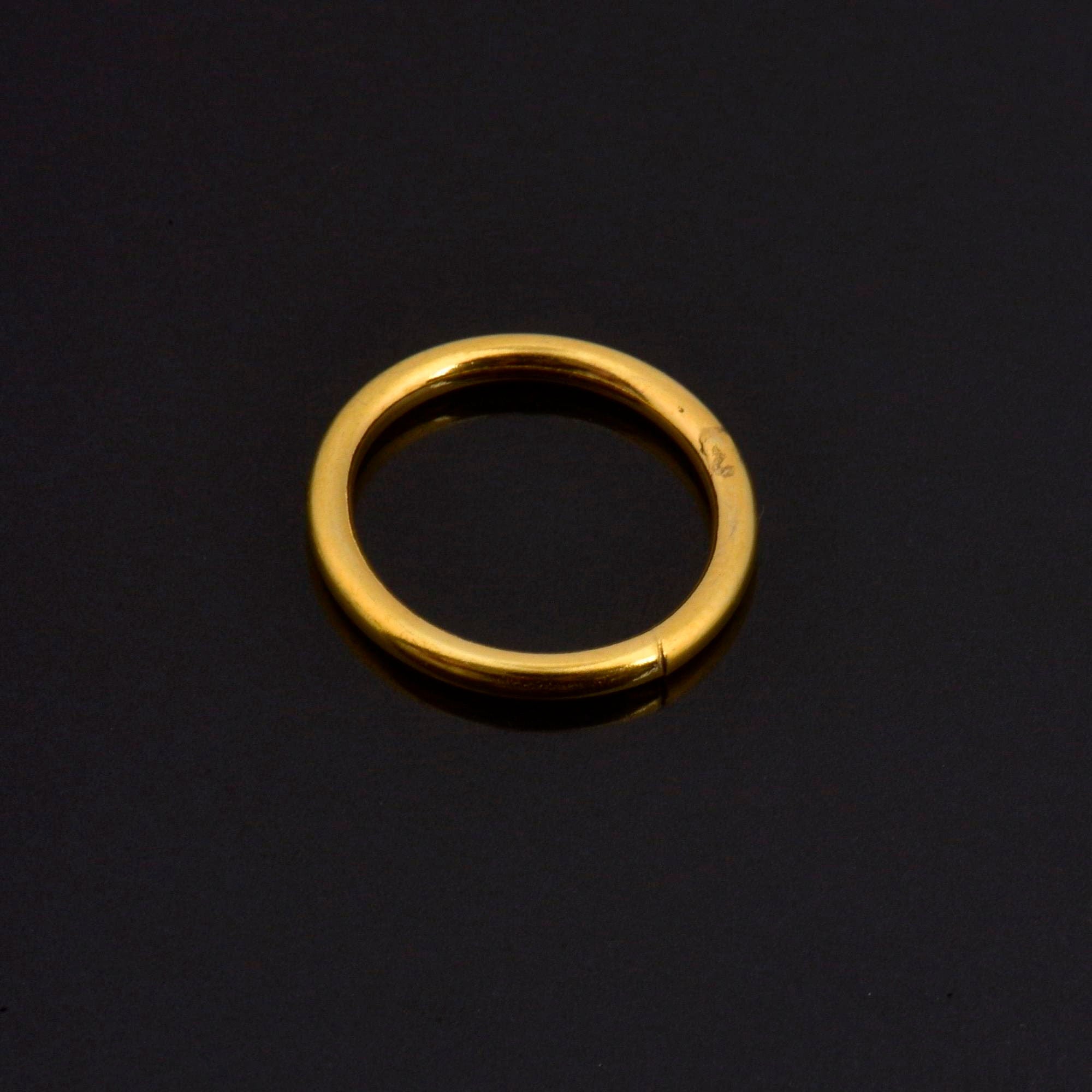 24K Gold Vermeil 19 mm CLOSED Jump Rings, High Quality HOLLOW Jump Rings, 925 Sterling Silver Jump Rings, Jewelry Supplies, VM104D