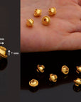 24K Gold Vermeil Flying Saucer Beads, Handmade Silver Beads in 24K Gold, 925 Solid Silver Beads, Handmade Beads, Jewelry Supply, VM118A