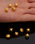 24K Gold Vermeil Flying Saucer Beads, Handmade Silver Beads in 24K Gold, 925 Solid Silver Beads, Handmade Beads, Jewelry Supply, VM118A