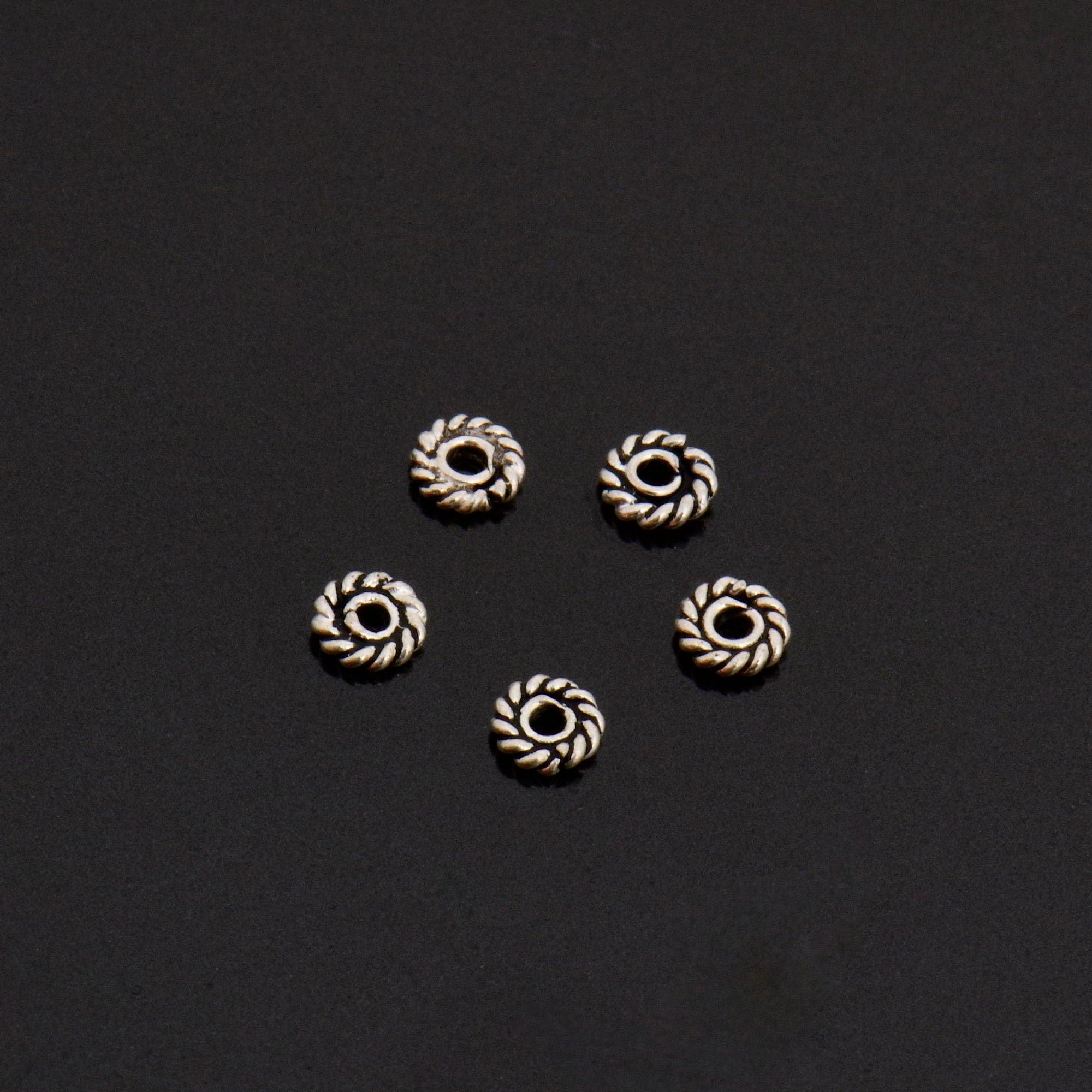 925 Sterling Silver Separators, Handmade Silver Separators, Solid Silver Beads, Spacer Beads, Jewelry Supply, M124