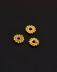 24K Gold Vermeil Separators, Handmade Silver Beads in 24K Gold, 925 Solid Silver Beads, Spacer Beads, Jewelry Supply, VM130B