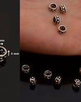 925 Sterling Silver Separators, Handmade Silver Separators, Solid Silver Beads, Spacer Beads, Jewelry Supply, M135B