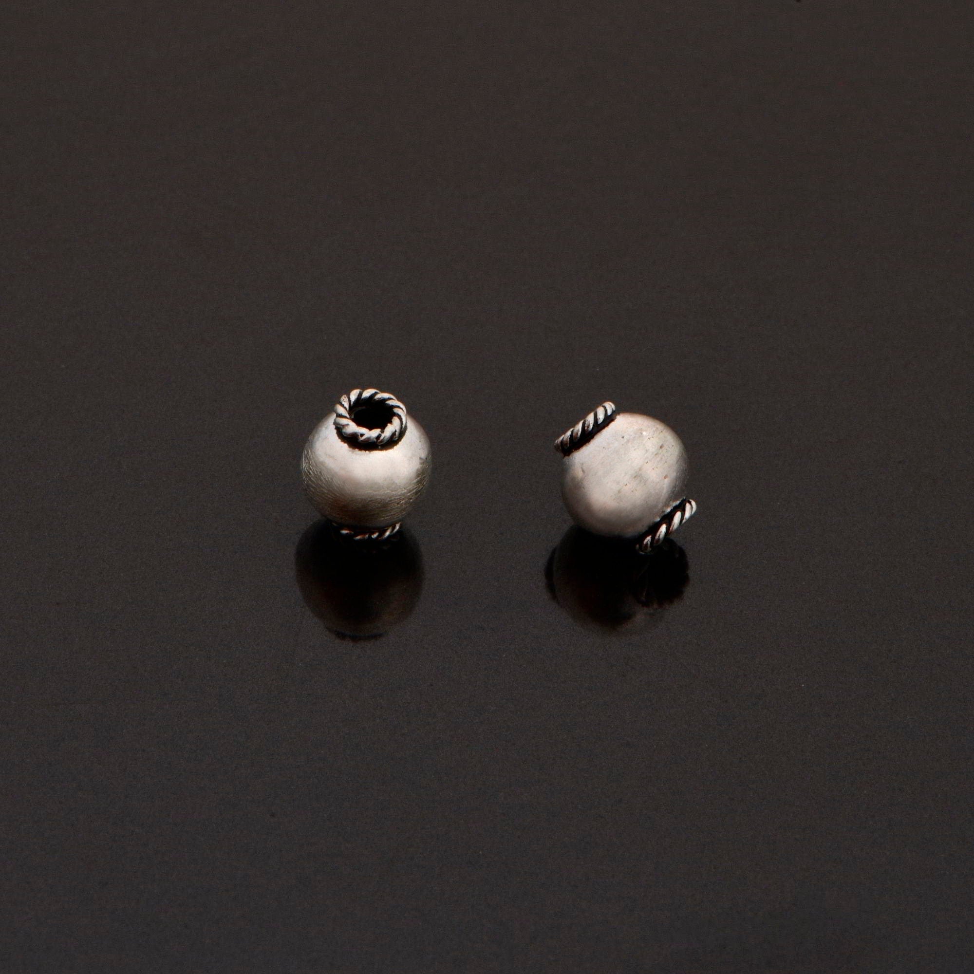 24K Gold Vermeil & 925 Silver Round Beads, Handmade Silver Beads inGold , Solid Silver Beads, Handmade Beads, Jewelry Supply, M/VM119 A-C