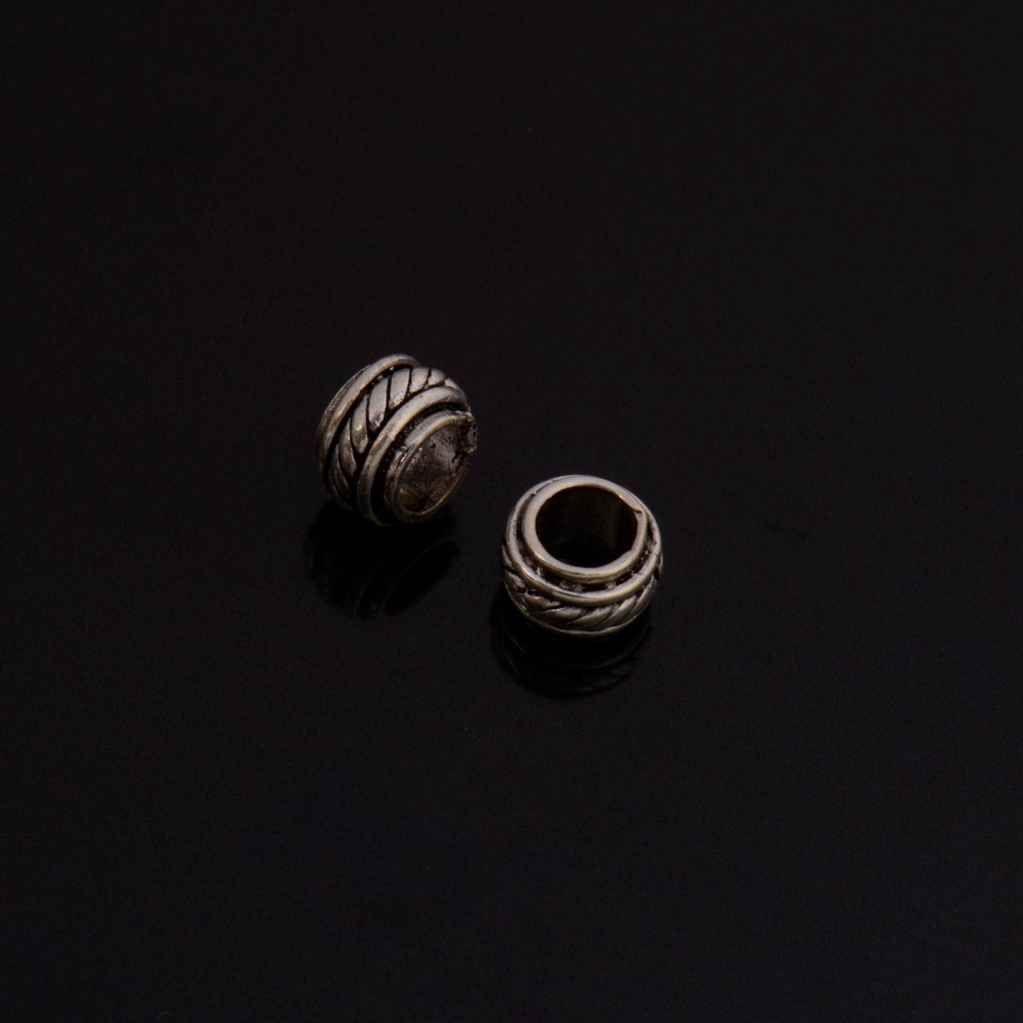 24K Gold Vermeil and 925 Silver Large Hole Bead Rings, Hole Beads Rings, 24K Gold Plated Bead Rings, Jewelry Making Findings, M/VM138