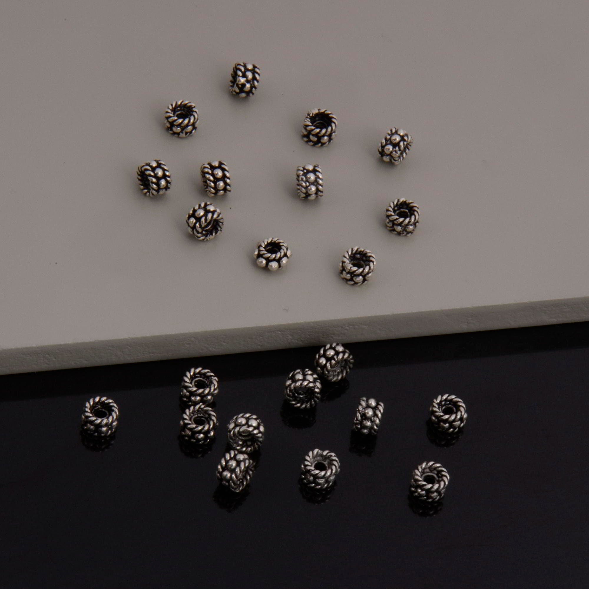 24K Gold Vermeil & 925 Silver Separators, Handmade Silver Beads in 24K Gold, Solid Silver Beads, Spacer Beads, Jewelry Supply, M/VM144