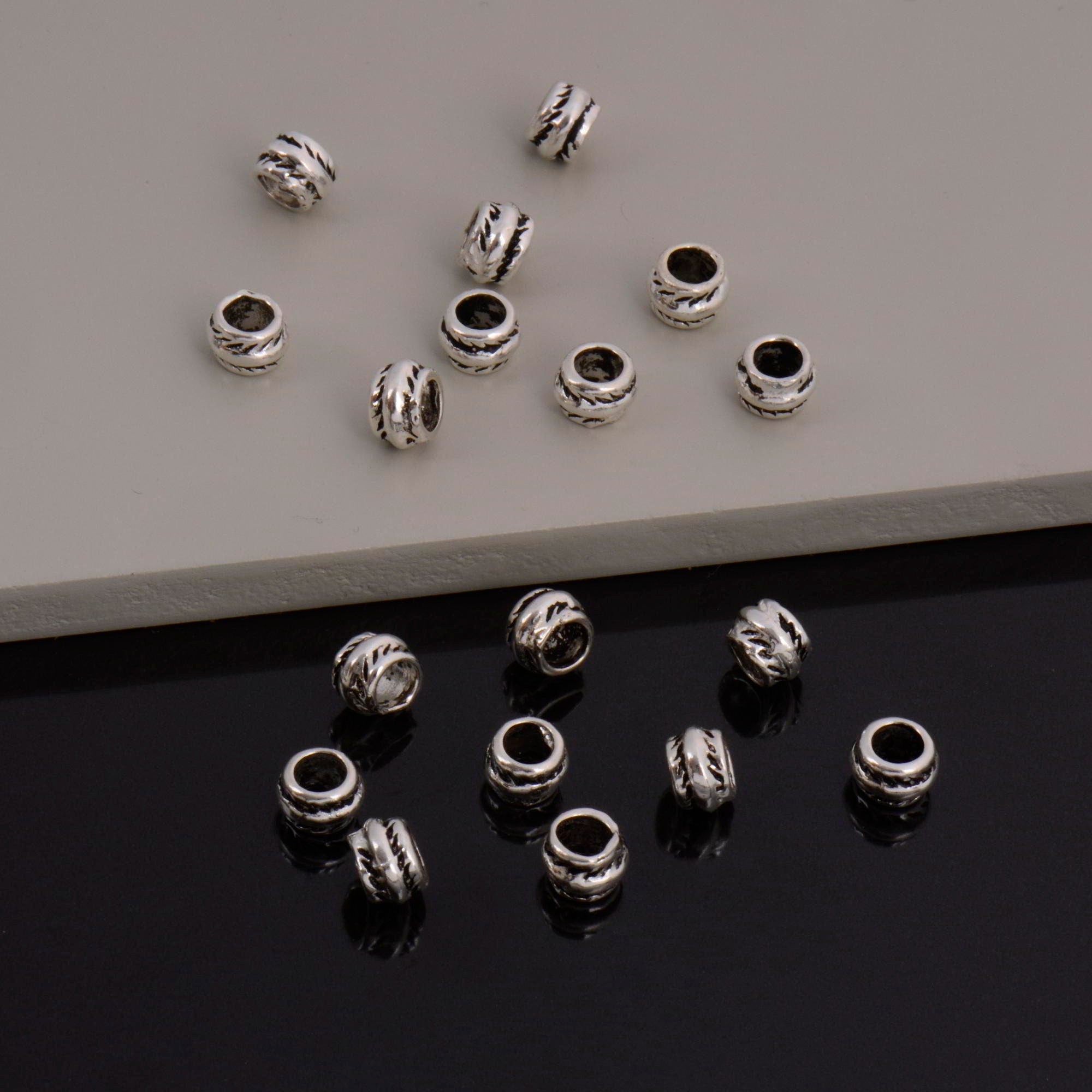 925 Sterling Silver Large Hole Bead Rings, Silver Hole Beads Rings, Solid Silver Rings, Jewelry Making Findings, M139