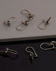 925 Sterling Silver Cross Ear Wires, Solid Silver Earring Hooks, Cross Ear Wires, Earrings Making Supply, Jewelry Findings, S63