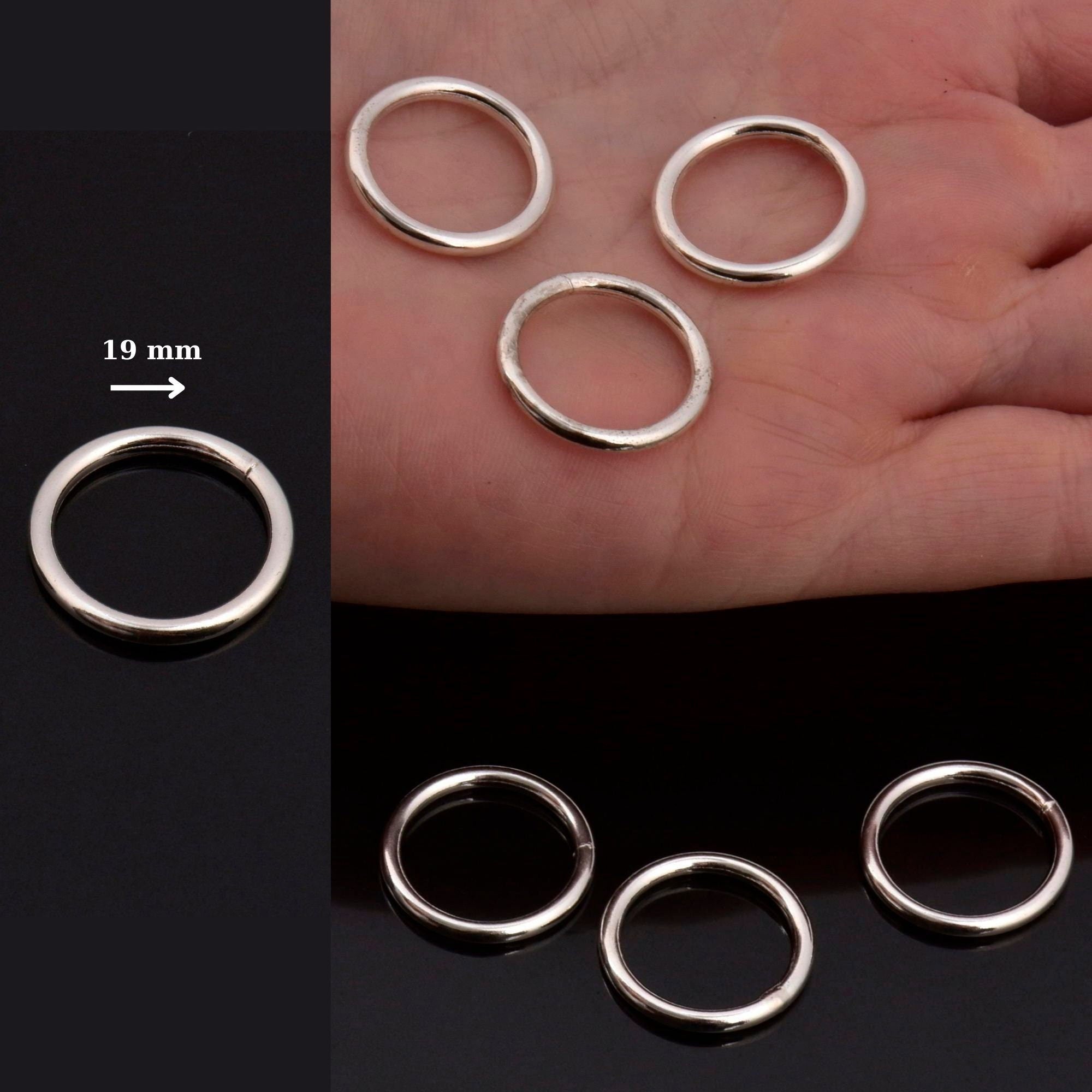 24K Gold Vermeil and 925 Sterling Silver CLOSED Jump Rings, High Quality HOLLOW Jump Rings, Jewelry Supplies, Findings, M/VM104A-D