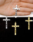 925 Sterling Silver & 24K Gold Vermeil Straight I.N.R.I Pendant, Jewelry Supply, R29P-RV29P