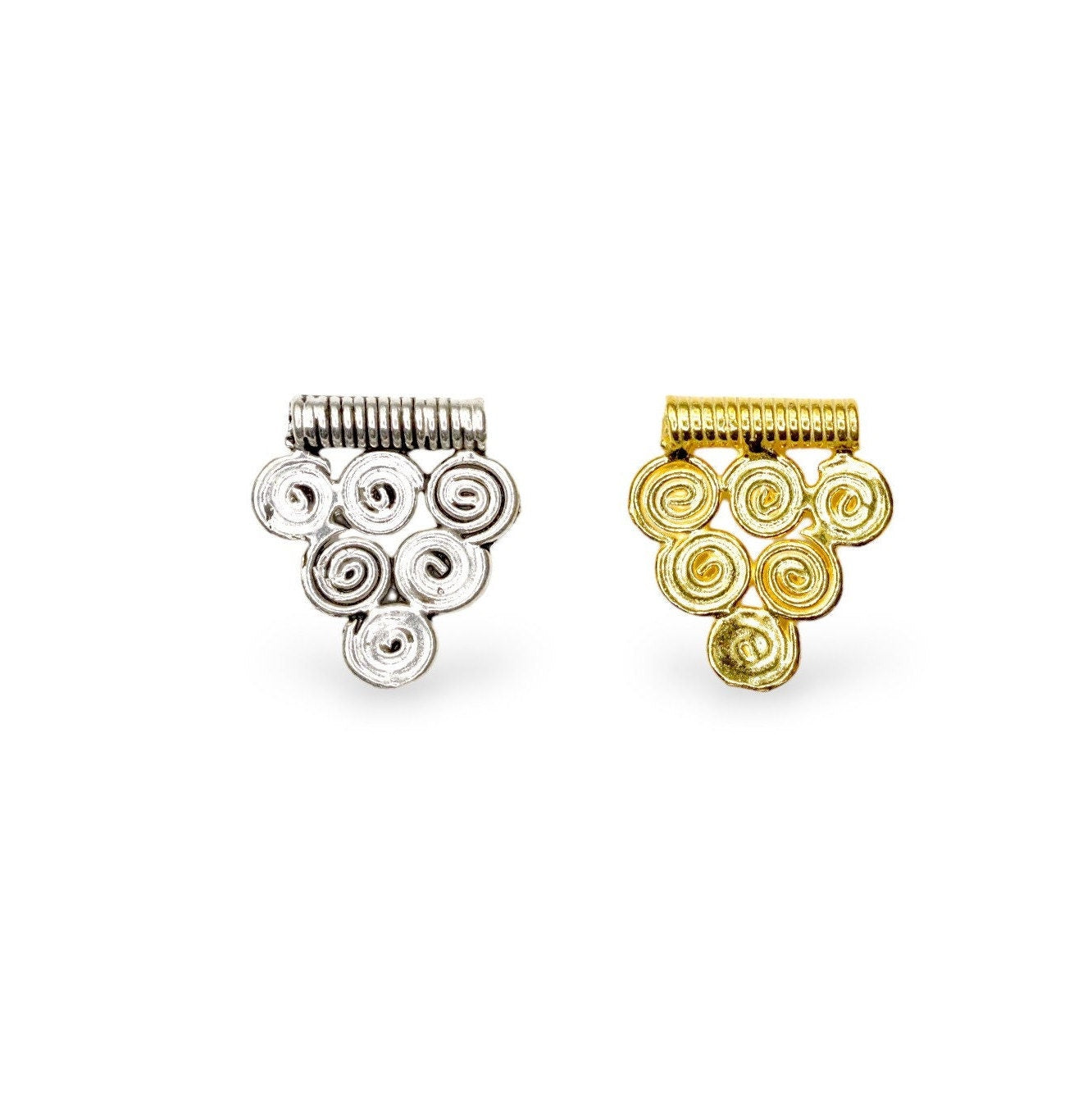 925 Sterling Silver and 24K Gold Vermeil Urartian inspired Pendants and Dangles, Jewelry Making, M/VM159