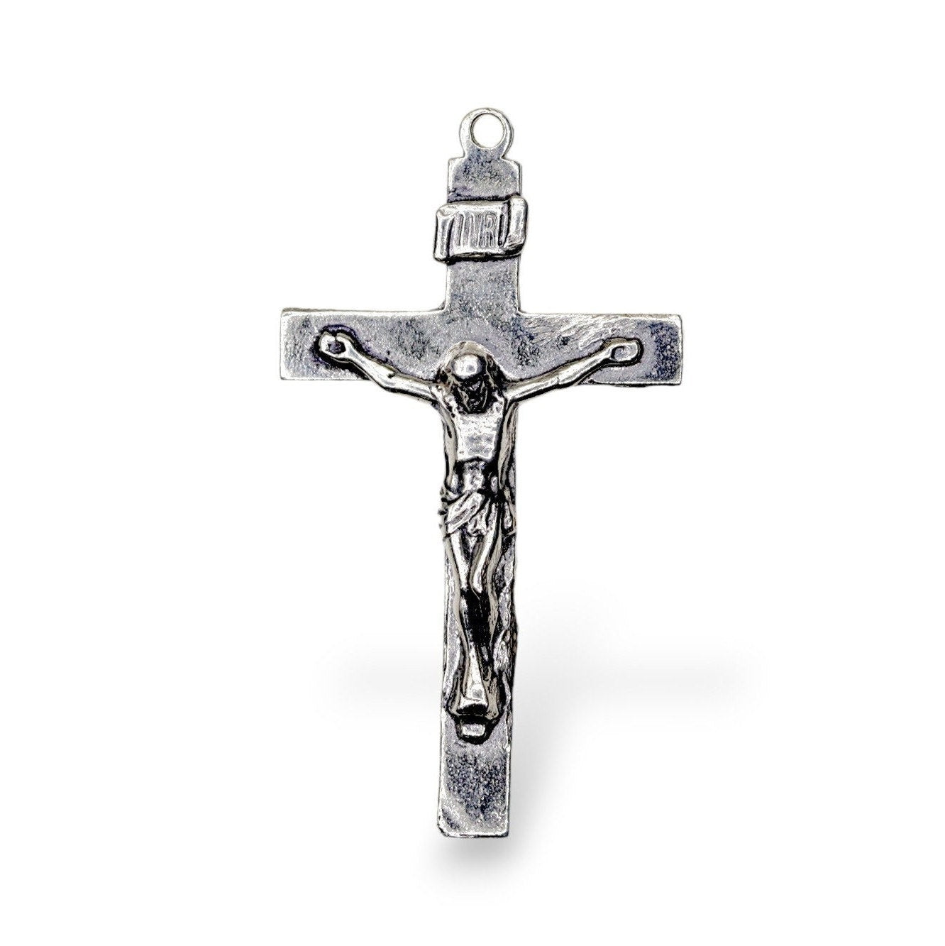 925 Sterling Silver & 24K Gold Vermeil Straight I.N.R.I crucifix, Jewelry Supply, R29-RV29