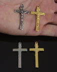 925 Sterling Silver & 24K Gold Vermeil, Straight Classical Pendant, Jewelry Supply, R64P-RV64P