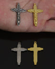 925 Sterling Silver & 24K Gold Vermeil Art Deco Straight Pendant, Jewelry Supply, R65P-RV65P