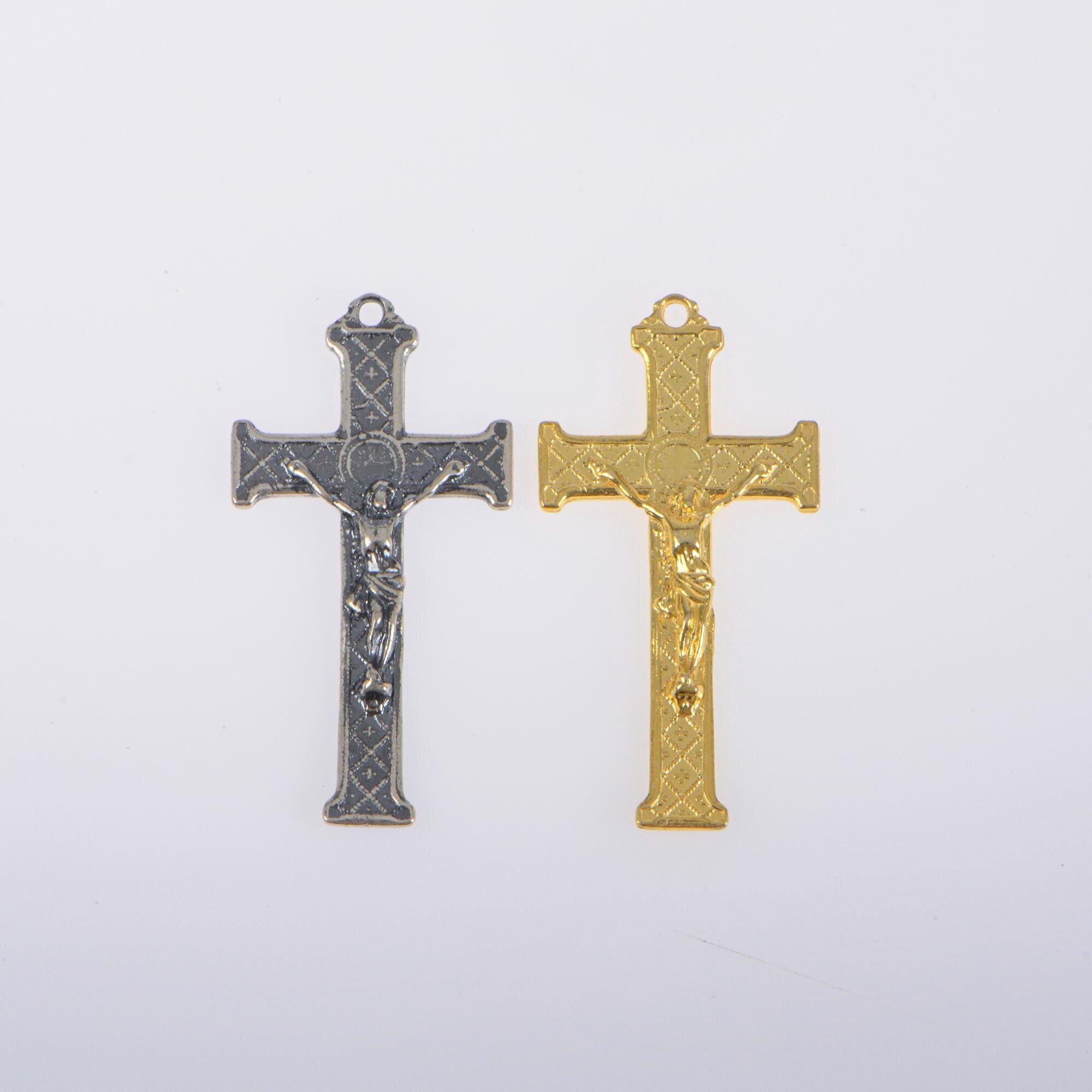 925 Sterling Silver & 24K Gold Vermeil Saint Therese Pendant Center, Jewelry Supply, R54P-RV54P