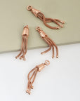 925 Sterling Silver Rose Gold Small Tassels, Handmade Silver Tassels, Solid Silver Tassels, Pendants Tassels, Jewelry Supply, RGM105