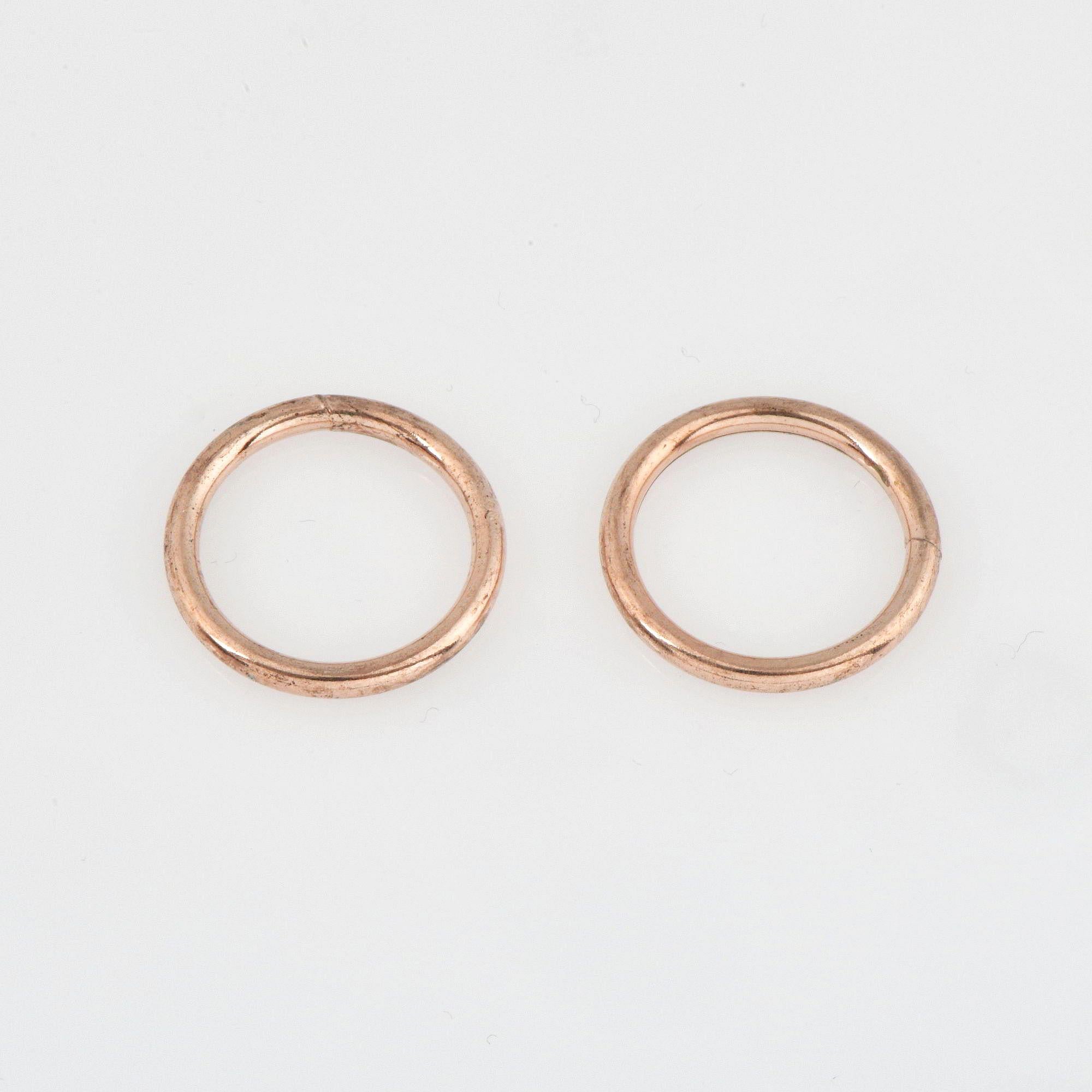 925 Sterling Silver Rose Gold High Quality 19 mm CLOSED and HOLLOW Jump Rings, Jewelry Supplies, Findings, RGM104D